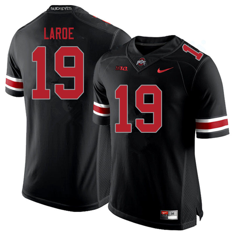 Mens #19 Jagger LaRoe Ohio State Buckeyes Stitched Nike Blackout College Football Game Jersey S-3XL