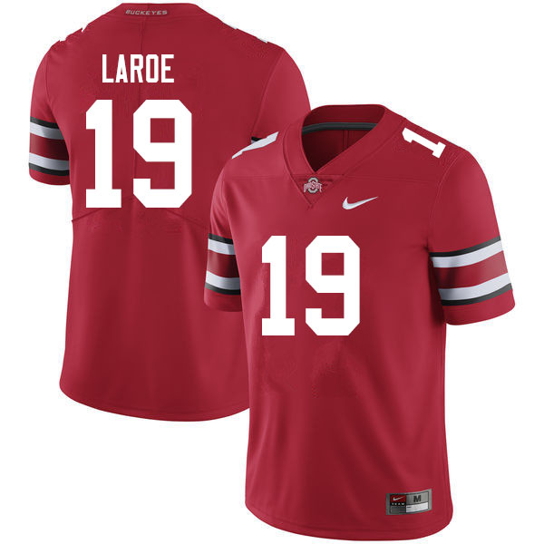 Mens #19 Jagger LaRoe Ohio State Buckeyes Stitched Nike Scarlet College Football Game Jersey S-3XL