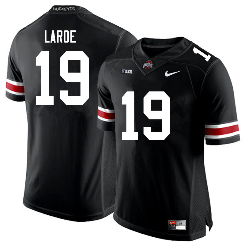 Mens #19 Jagger LaRoe Ohio State Buckeyes Stitched Nike Black White College Football Game Jersey S-3XL