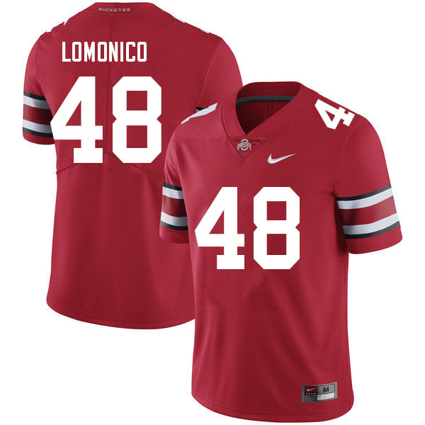 Mens #48 Max Lomonico Ohio State Buckeyes Stitched Nike Scarlet College Football Game Jersey S-3XL
