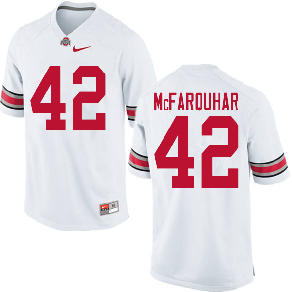 Mens #42 Lloyd McFarquhar Ohio State Buckeyes Stitched Nike White College Football Game Jersey S-3XL