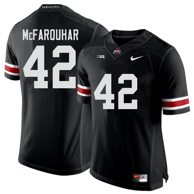 Mens #42 Lloyd McFarquhar Ohio State Buckeyes Stitched Nike Black White College Football Game Jersey S-3XL
