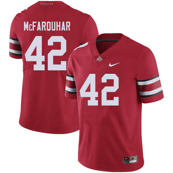 Mens #42 Lloyd McFarquhar Ohio State Buckeyes Stitched Nike Scarlet College Football Game Jersey S-3XL