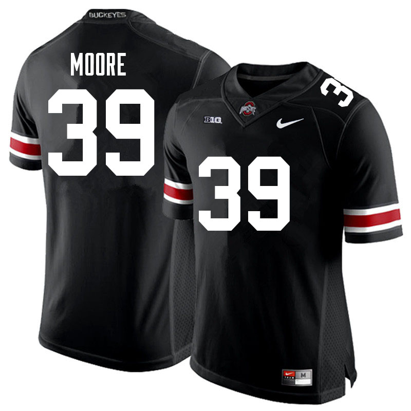 Mens #39 Andrew Moore Ohio State Buckeyes Stitched Nike Black White College Football Game Jersey S-3XL