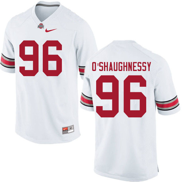 Mens #96 Michael O'Shaughnessy Ohio State Buckeyes Stitched Nike White College Football Game Jersey S-3XL
