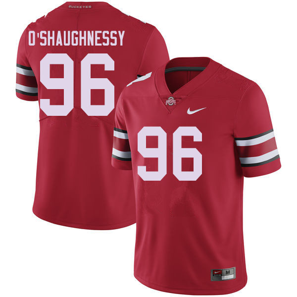 Mens #96 Michael O'Shaughnessy Ohio State Buckeyes Stitched Nike Scarlet College Football Game Jersey S-3XL