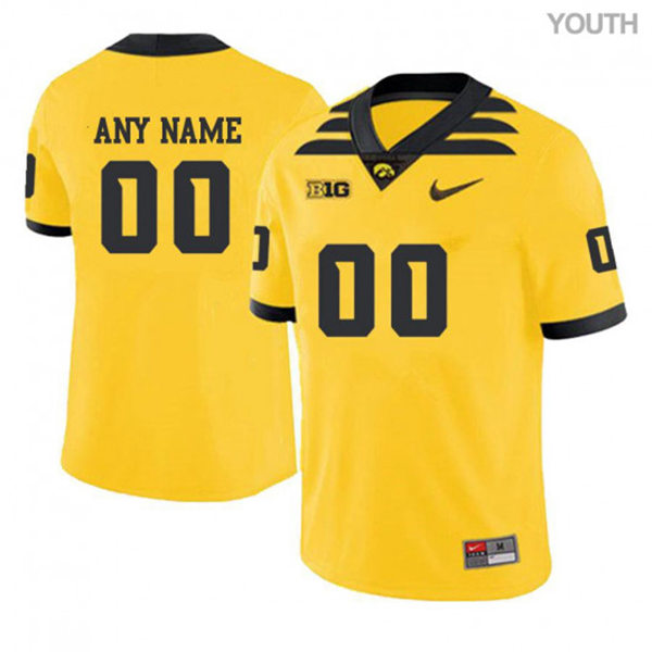 Youth Iowa Hawkeyes Custom  Nike Gold College Football Jersey