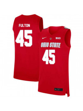 Men's #45 Connor Fulton Ohio State Buckeyes Elite Nike Scarlet Stitched College Basketball Jersey