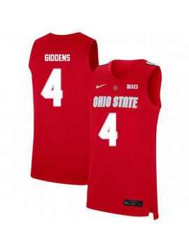 Men's #4 Daniel Giddens Ohio State Buckeyes Elite Nike Scarlet Stitched College Basketball Jersey