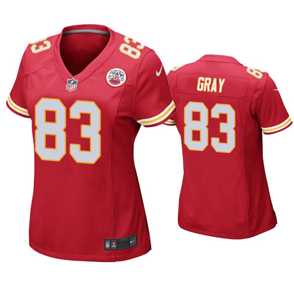 Women's Kansas City Chiefs #83 Noah Gray Nike Red Limited Jersey