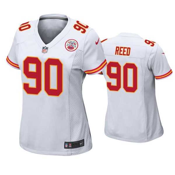 Womens Kansas City Chiefs #90 Jarran Reed Nike White Limited Jersey