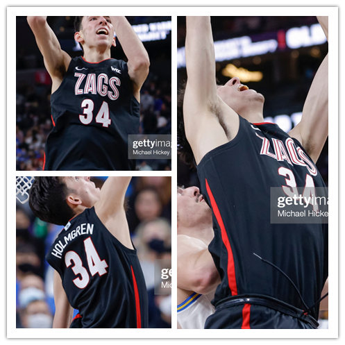 Mens Gonzaga Bulldogs #34 Chet Holmgren Nike 2021-22 Black WCC College Basketball Game Jersey Mens Gonzaga Bulldogs #34 Chet Holmgren Nike 2021-22 Black WCC College Basketball Game Jersey