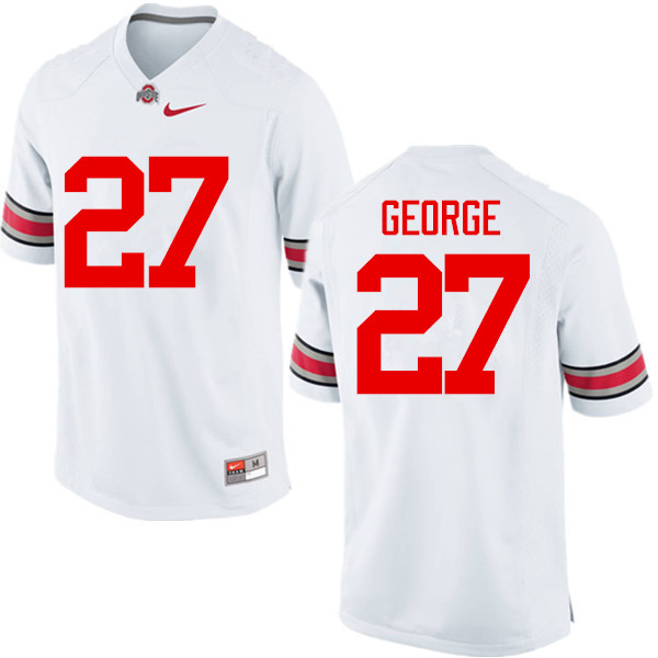 Mens #27 Eddie George Ohio State Buckeyes Stitched Nike White College Football Game Jersey S-3XL