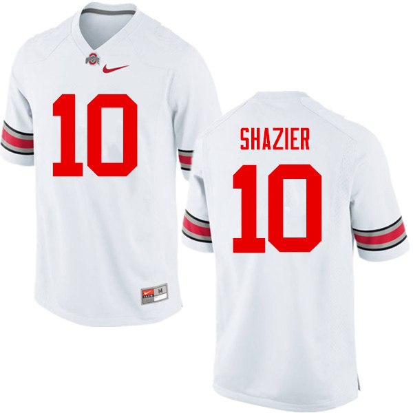 Mens #10 Ryan Shazier Ohio State Buckeyes Stitched Nike White College Football Game Jersey S-3XL