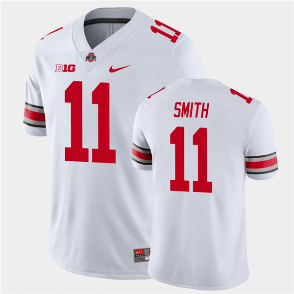 Mens #11 Tyreke Smith Ohio State Buckeyes Stitched Nike White College Football Game Jersey S-3XL