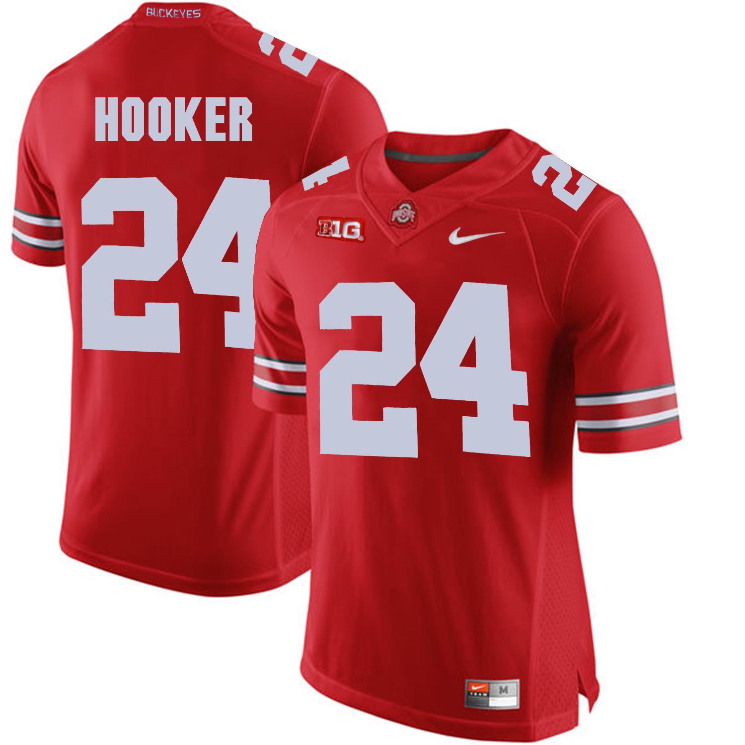 Mens #24 Malik Hooker Ohio State Buckeyes Stitched Nike Scarlet College Football Game Jersey S-3XL