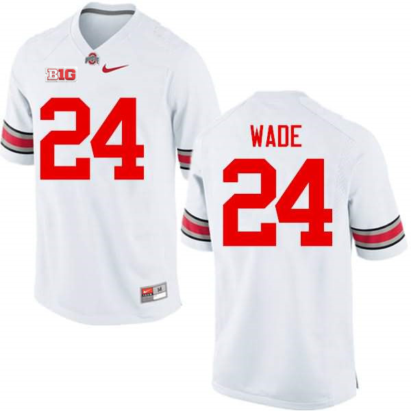 Mens #24 Shaun Wade Ohio State Buckeyes Stitched Nike White College Football Game Jersey S-3XL