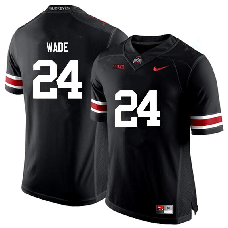 Mens #24 Shaun Wade Ohio State Buckeyes Stitched Nike Black White College Football Game Jersey S-3XL