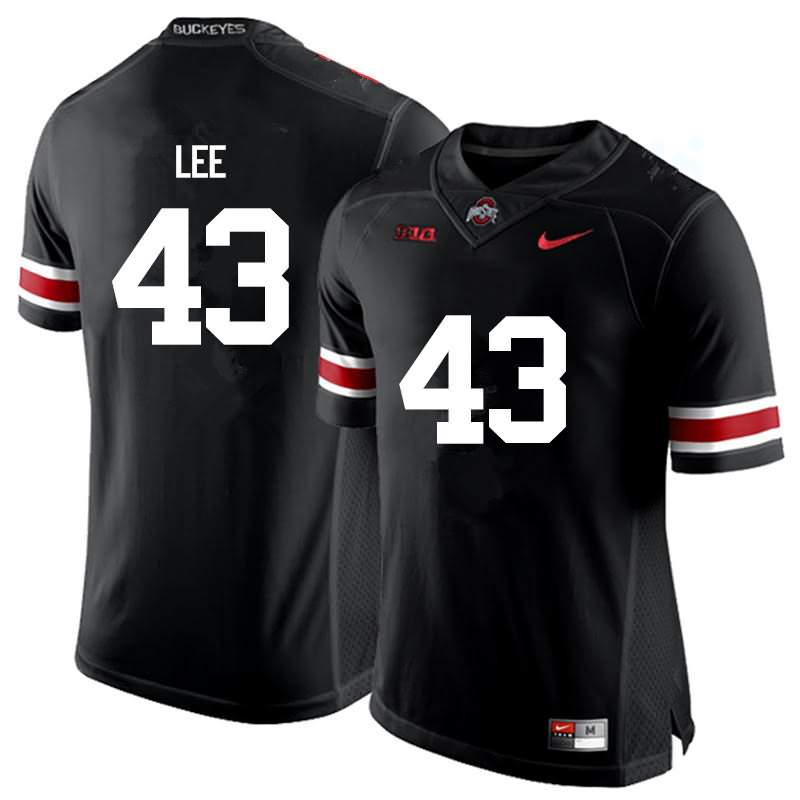 Mens #43 Darron Lee Ohio State Buckeyes Stitched Nike Black White College Football Game Jersey S-3XL