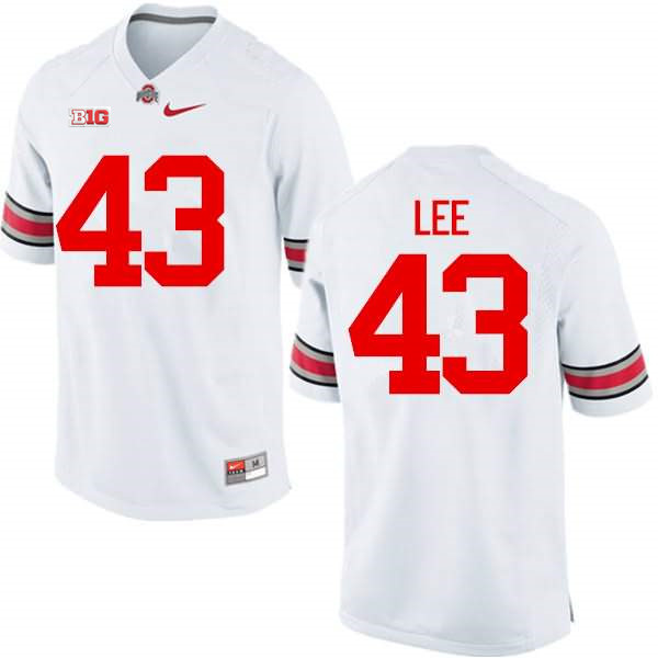 Mens #43 Darron Lee Ohio State Buckeyes Stitched Nike White College Football Game Jersey S-3XL