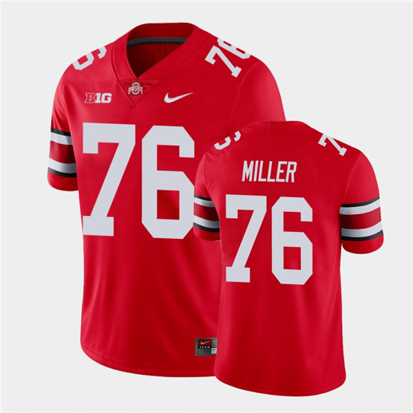 Mens #76 Harry Miller Ohio State Buckeyes Stitched Nike Scarlet College Football Game Jersey S-3XL