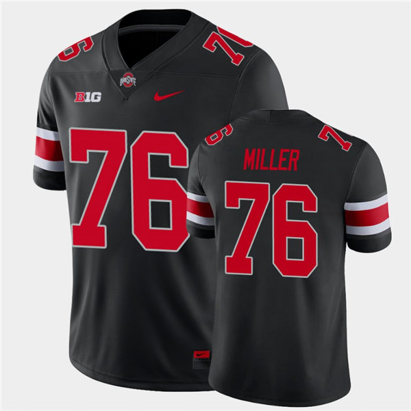 Mens #76 Harry Miller Ohio State Buckeyes Stitched Nike Blackout College Football Game Jersey S-3XL