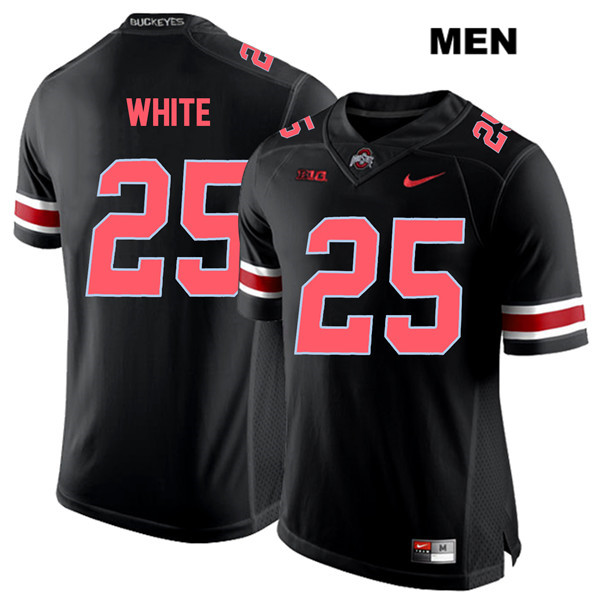 Mens #25 Brendon White Ohio State Buckeyes Stitched Nike Blackout College Football Game Jersey S-3XL