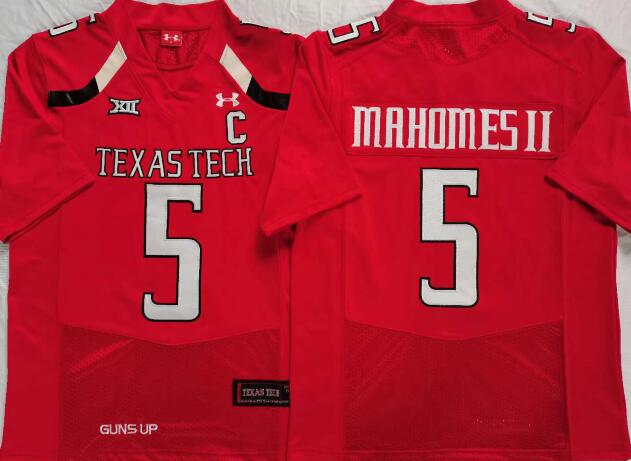 Men's NCAA Texas Tech Red Raiders #5 Patrick Mahomes II Under Armour Red Football Jersey Men's NCAA Texas Tech Red Raiders #5 Patrick Mahomes II Under Armour Red Football Jersey