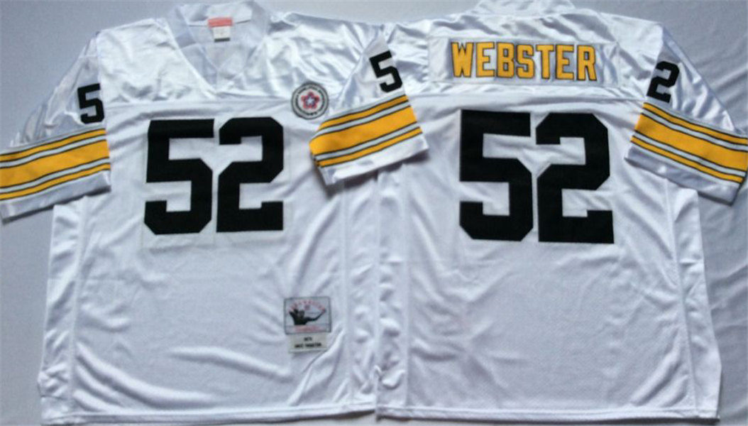 Men's Pittsburgh Steelers #52 Mike Webster 1979 White Throwback Jersey