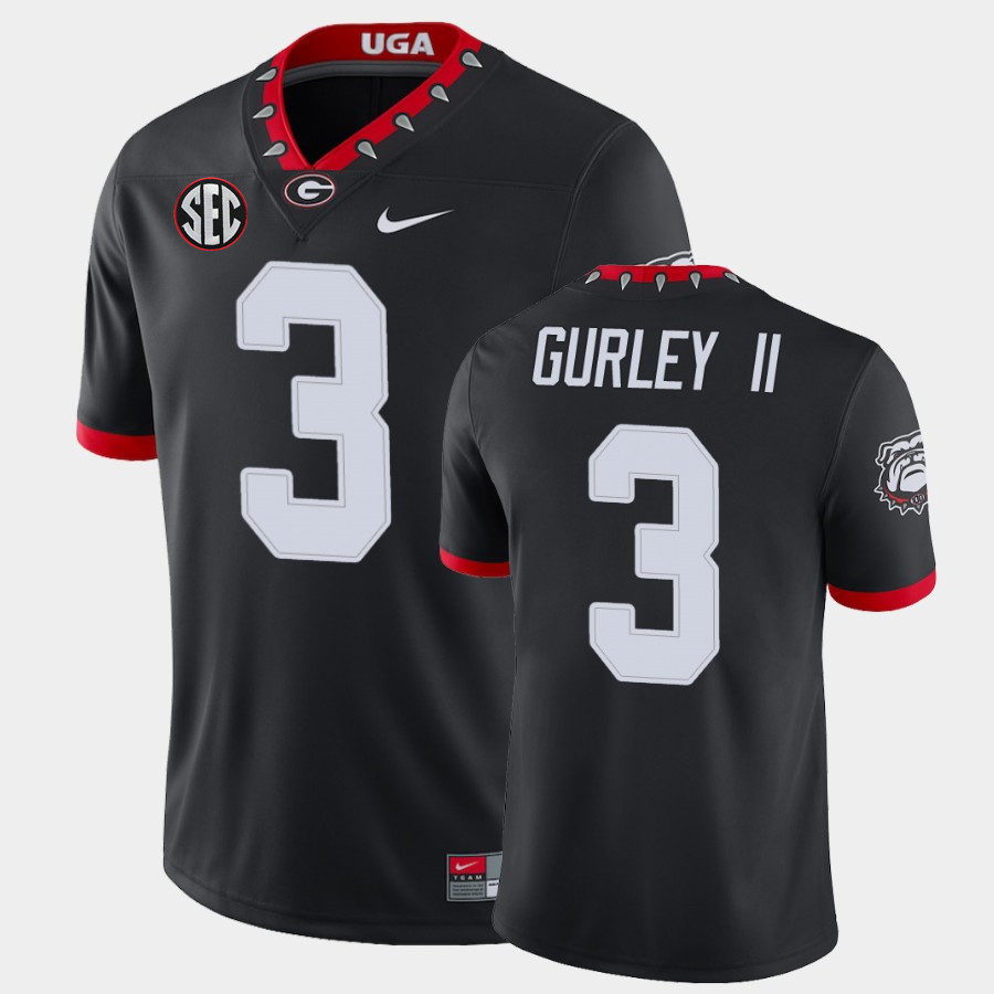 Mens Georgia Bulldogs #3 Todd Gurley II Nike 2020 Black College Football Game Jersey Mens Georgia Bulldogs #3 Todd Gurley II Nike 2020 Black College Football Game Jersey