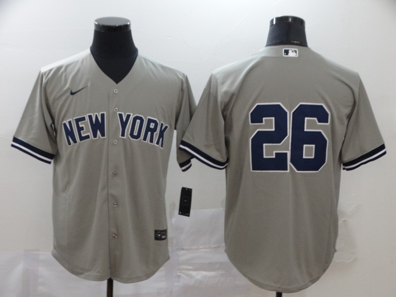 Men's New York Yankees #26 DJ LeMahieu Nike Gray Road Limited Jersey