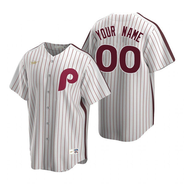 Philadelphia Phillies Custom Nike White Cooperstown Collection Jersey