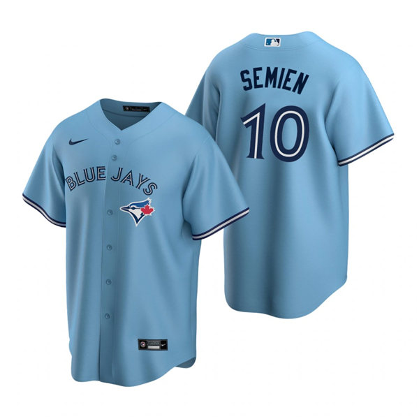 Men's Toronto Blue Jays #10 Marcus Semien Nike Powder Blue Alternate Cool Base Jersey