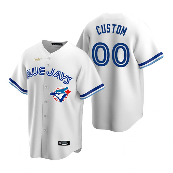 Toronto Blue Jays Custom Nike White Cooperstown Collection Home Jersey