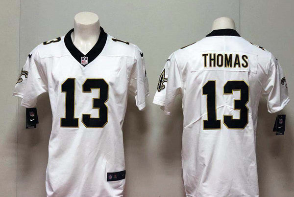 Men's #13 Michael Thomas New Orleans Saints White Stitched Nike Vapor Untouchable Limited Jersey