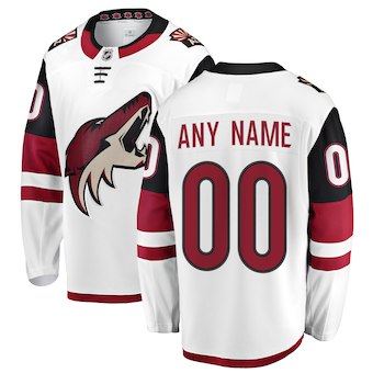 Men's Arizona Coyotes adidas White Away Breakaway Custom Jersey