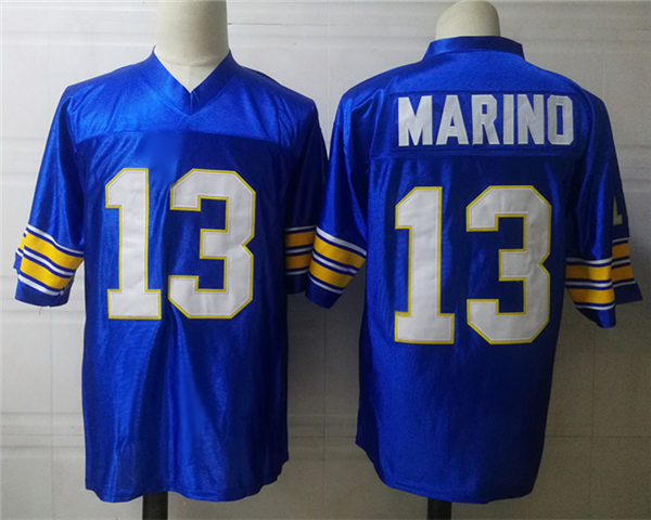 Mens Pittsburgh Panthers #13 Dan Marino Vintage Royal College Football Jersey Mens Pittsburgh Panthers #13 Dan Marino Vintage Royal College Football Jersey