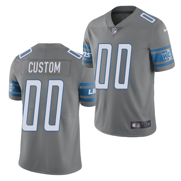 Detroit Lions Custom Nike 2023 Steel Color Rush Limited Jersey