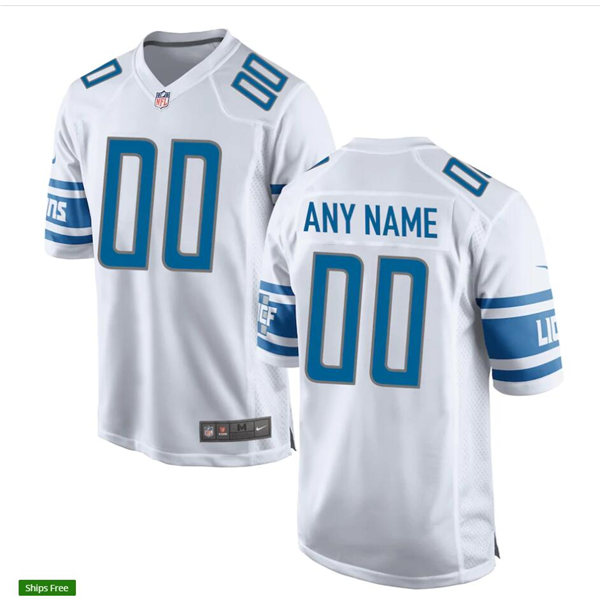 Detroit Lions Custom Nike 2023 White Vapor Untouchable Limited Jersey