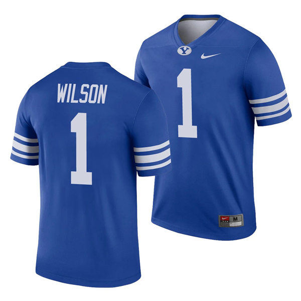 Men's BYU Cougars #1 Zach Wilson Nike Royal College Football Jersey Men's BYU Cougars #1 Zach Wilson Nike Royal College Football Jersey