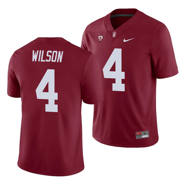 Men's Stanford Cardinal #4 Michael Wilson Nike Cardinal NCAA College Football Game Jersey