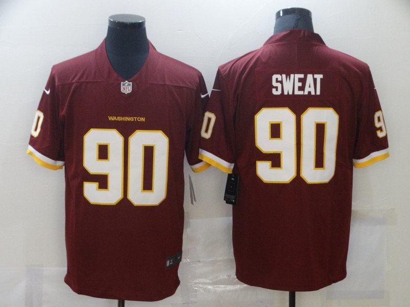 Mens Washington Football Team #90 Montez Sweat Nike Burgundy Game Football Jersey