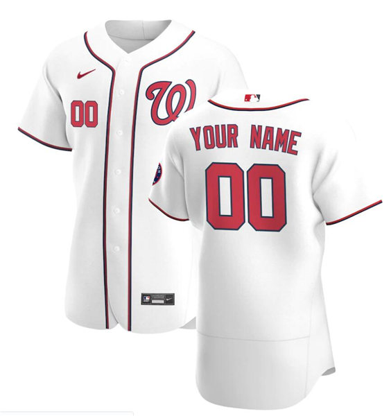 Washington Nationals Custom 2020 White Authentic Alternate Jersey