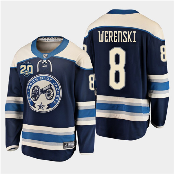 Mens Columbus Blue Jackets #8 Zach Werenski Fanatics Navy Alternate Premium Jersey