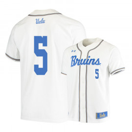 Men's UCLA Bruins #5 Garrett Mitchell White Under Armour Baseball Jersey