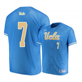 Men's UCLA Bruins  #7 JT Schwartz Blue Under Armour College Baseball Jersey