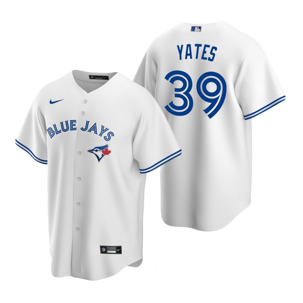 Men's Toronto Blue Jays #39 Kirby Yates Nike White Home Cool Base Jersey