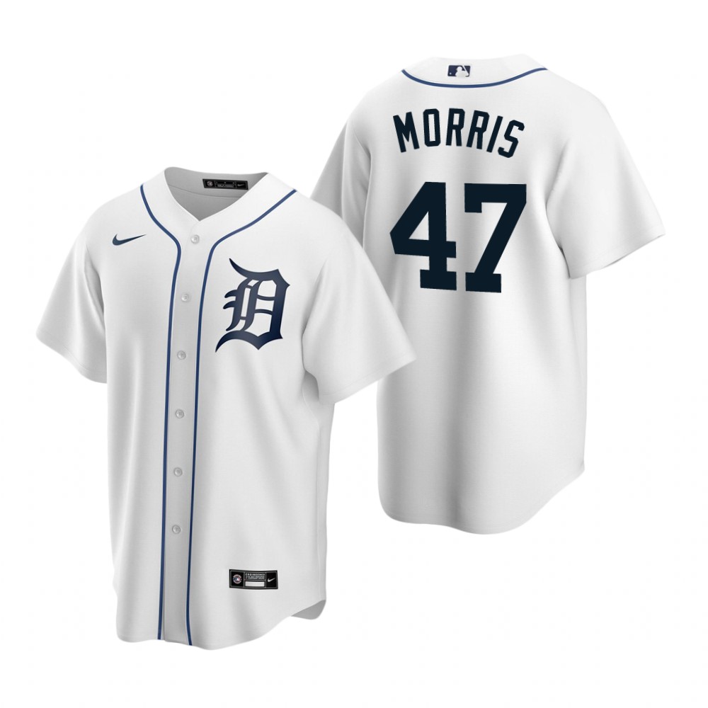Men's Detroit Tigers Retired Player #47 Jack Morris  Nike White Home Cool Base Jersey