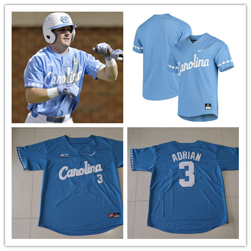North Carolina Tar Heels Custom Nike Blue Two-Button Pullover Baseball Jersey