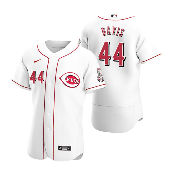 Men's Cincinnati Reds Retired Player #44 Eric Davis Nike White Home Flex Base Player Jersey